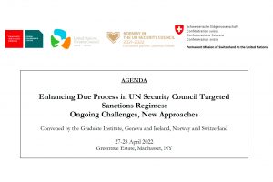 Enhancing due process in UN Security Council targeted sanctions regimes